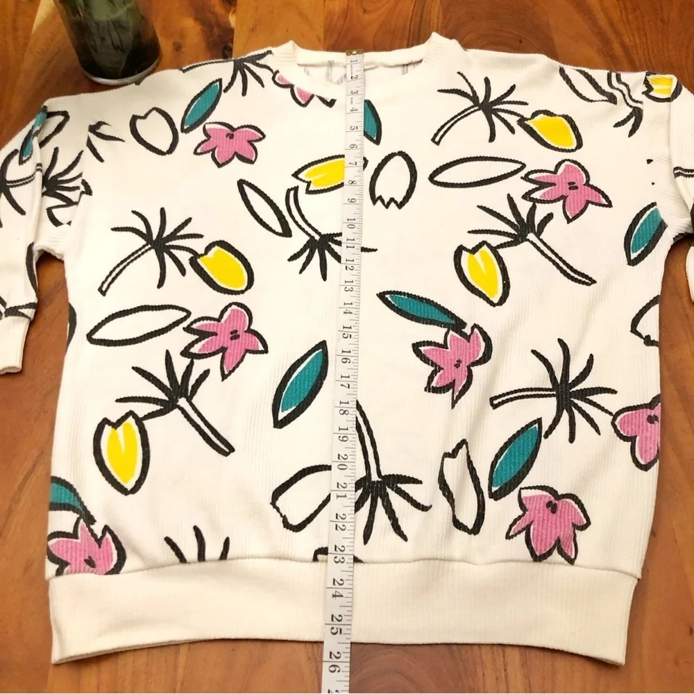 Vintage Oversized Multicolored Artsy Colorful Pattern Sweatshirt Sweater Jumper. - Picture 12 of 16
